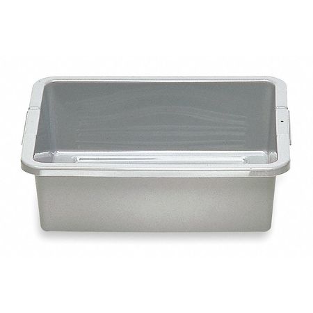 Rubbermaid Commercial Nesting Container, Gray, Polyethylene, 21 1/2 in L, 17 1/8 in W, 7 in H, 7.63 gal Volume Capacity FG335100GRAY