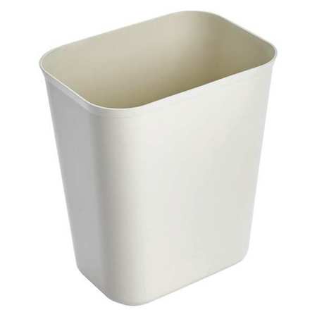 Rubbermaid 1-1/2 gal. Rectangular Trash Can, Beige, 6 1/2 in Dia, None, Thermoset Polyester FG254000BEIG