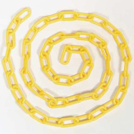 Rubbermaid Commercial Plastic Chain, 20 ft, Yellow FG618400YEL