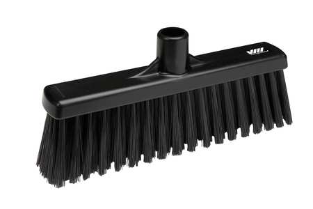 VIKAN 2 in Sweep Face Broom Head, Stiff, Synthetic, Black 31669