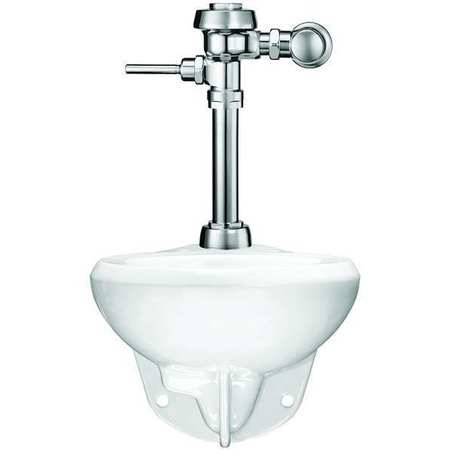 Sloan Flushometer Toilet, 1.28 gpf, Flush Valve, Wall Mount, Elongated, White WETS2050.1041