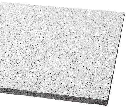 Armstrong World Industries Fine Fissured Ceiling Tile, 24 in W x 48 in L, Square Lay-In, 15/16 in Grid Size, 12 PK 1729A
