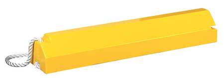 Checkers Airplane Chock, 6 In H, Urethane, Yellow AC6820-LR