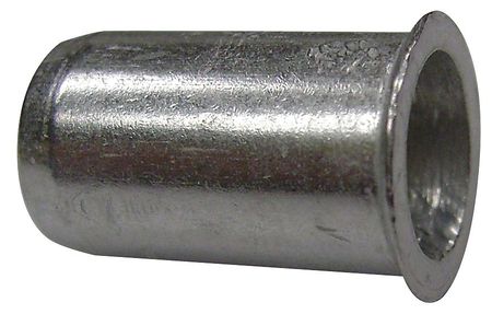 ZORO SELECT Rivet Nut, M8-1.25 Thread Size, 0.56 in Flange Dia., 0.647 in L, Steel, 25 PK M69155.080.0200