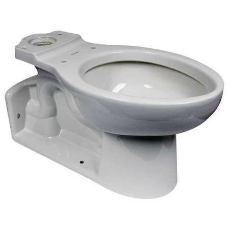 AMERICAN STANDARD Toilet Bowl, 1.1 to 1.6 gpf, Pressure Assist Tank, Floor with Back Outlet Mount, Elongated, White 3703001.020