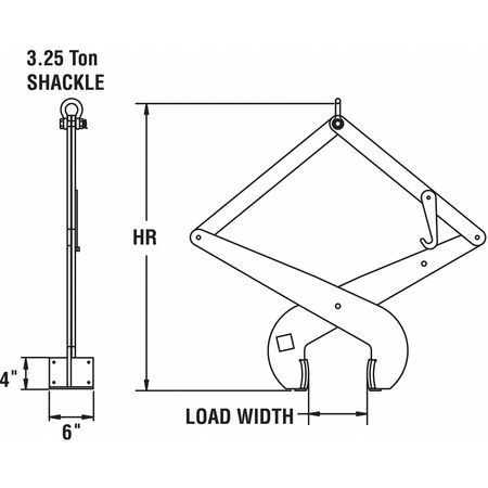 Caldwell Slab Tong, 1500 Lbs., Load W18" to 22" 71-5