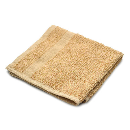 R & R Textile Wash Cloth, 12x12 In, Beige, PK12 X03110