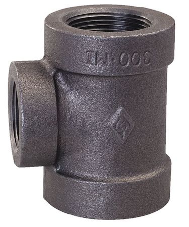 ZORO SELECT 2" x 2" x 3/4" Female NPT x Female NPT x Female NPT Malleable Iron Reducing Tee Class 300 5PAN0