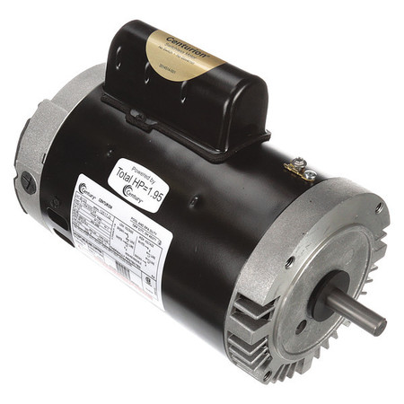 CENTURY Pool Pump Motor, Permanent Split Capacitor, 1 1/2 HP, 56C Frame, 3,450 Nameplate RPM B123