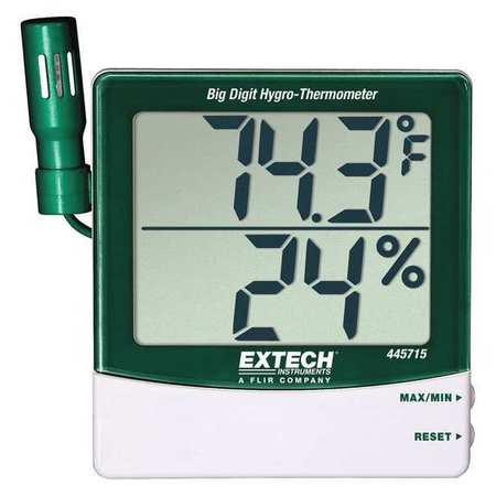 Extech Digital Hygrometer, Remote Probe 445715