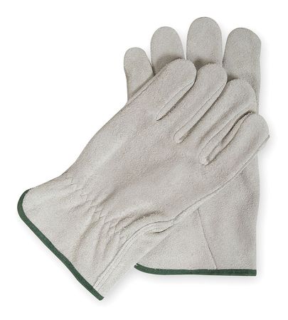 Condor Drivers Gloves, Split Leather, Gray, M, PR 5PE82