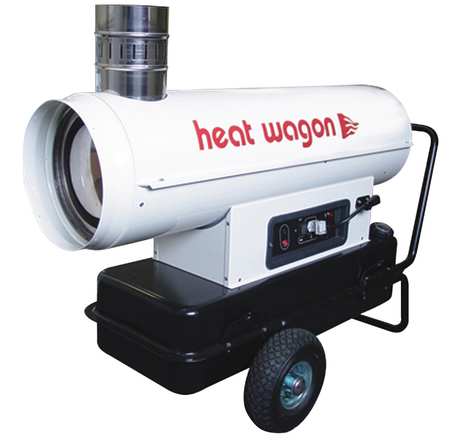 HEAT WAGON Oil Fired Torpedo Heater, 91,900 BtuH, 880 cfm, 4,600 sq ft Heat Area HVF110