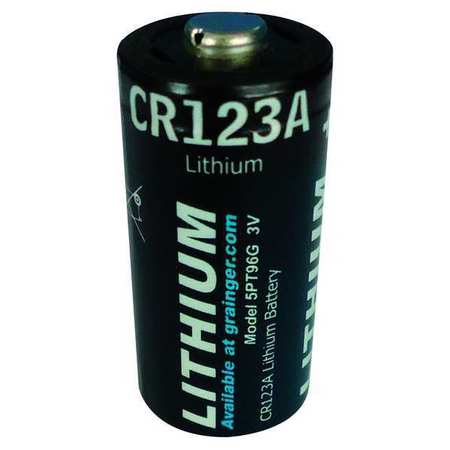 ZORO SELECT Battery, 123, Lithium, 3V, PK2 5PT96