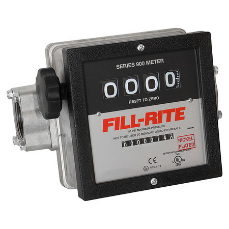 FILL-RITE Meter, 1-1/2 FNPT, 6-40 gpm 901CN1.5