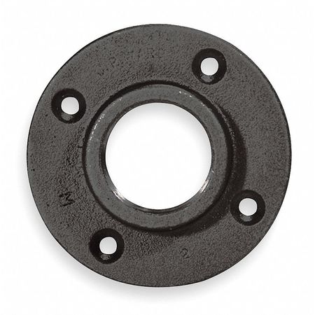 Zoro Select 1/2" Flanged x FNPT Malleable Iron Floor Flange Class 150 5P599