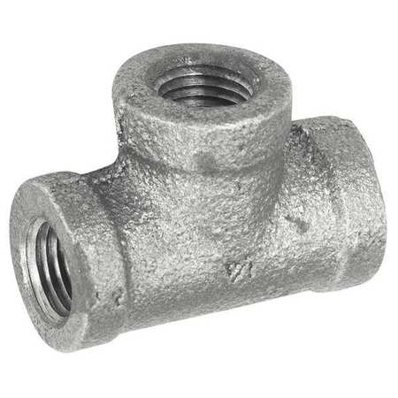 Zoro Select 3/4" x 3/4" x 1/2" FNPT Galvanized Reducing Tee 5P852