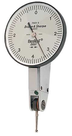 TESA BROWN & SHARPE Dial Test Indicator, Hori, 0 to 0.008 In 599-7023-3