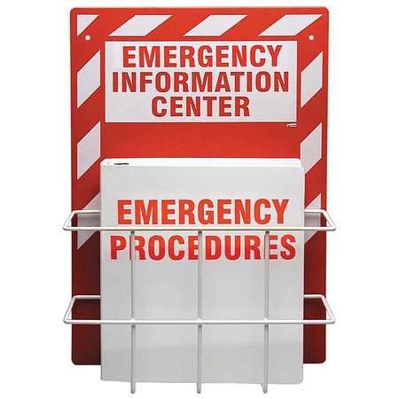 BRADY Emergency Information Center, 4-1/2 In. D IC326E