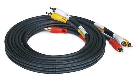Monoprice Triple RCA Dubbing Cable, RG59U, 10 ft. 6307