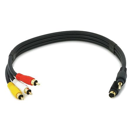 Monoprice S-Video/3.5mm to RCA Conv Cable, 1.5 ft. 6158