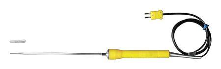 ZORO SELECT Immersion Temp Probe, Type K, -40 to 1500F 5RMF1