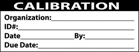 DURO Calibration Labels, 1x2inch, Adhesive ISO Calibration Roll of Labels