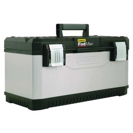 Stanley Fatmax Tool Box, Plastic, Black/Gray, 25" W x 12" D x 11-1/8" H 026180R