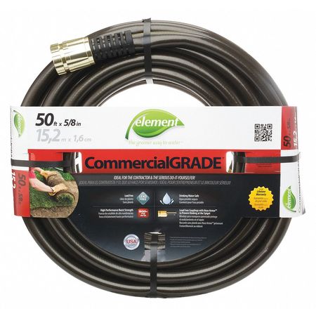 ZORO SELECT Water Hose, Reniforced Virgin PVC, 5/8" ID ELIH58050