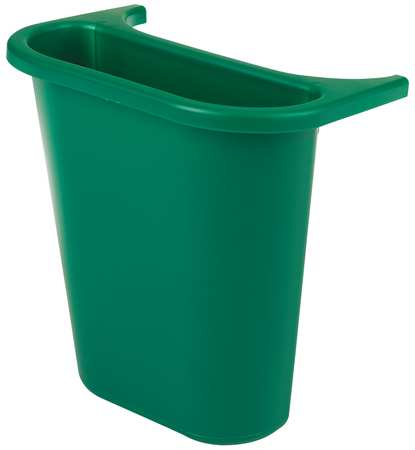 Rubbermaid Commercial 5 qt. Rectangular Recycle Saddle, Open, Green ...