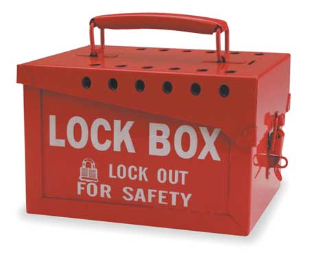 Brady Group Lockout Box, 13 Locks Max, Red 51171