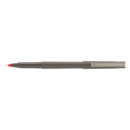 Uni-Ball Rollerball Pen, Stick, Fine 0.5 mm, Red PK12 60152