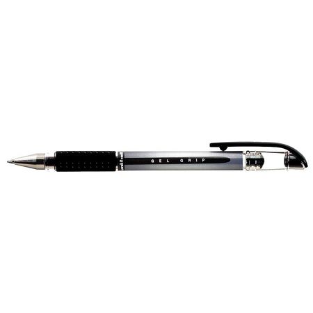 Uni-Ball Gel Pen, Stick, Medium 0.7 mm, Black PK12 65450