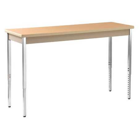 Sandusky Lee Rectangle Adjustable Table, 60" X 60" X 29", Oak AT6020PU