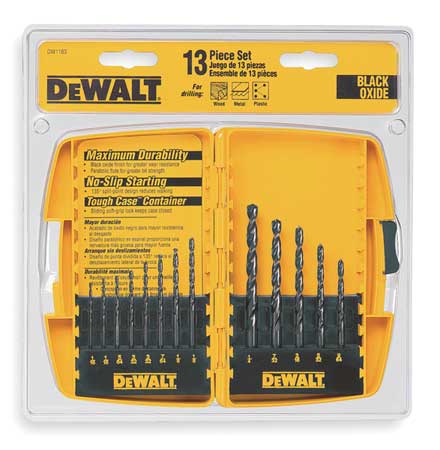 Dewalt 13-Pc. Black Oxide Drill Bit Set DW1163