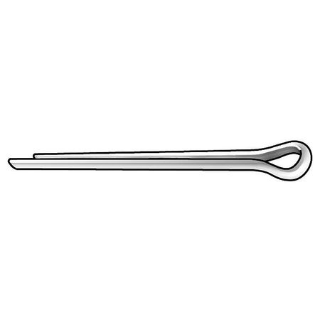 Zoro Select Cotter Pin, Ext Prong, 3/32"Dx1/2" L, PK100 2UHL5