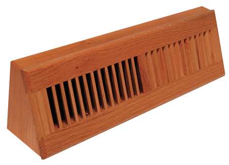 DECOR GRATES Baseboard Register, 18 X 4.625, Lacquered Natural, Oak WL18BB