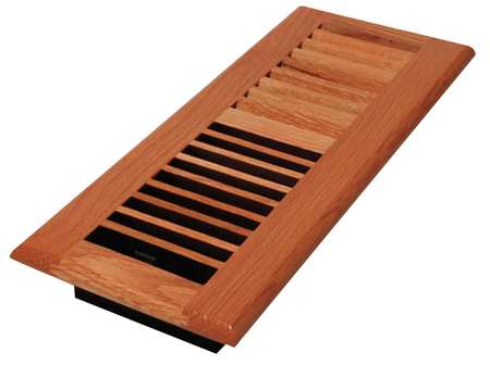 Decor Grates Floor Register, 5.5 X 13.5, Lacquered Natural, Oak Wood WL412-N