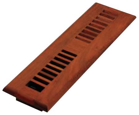 DECOR GRATES Floor Register, 3.5 X 11.5, Lacquered Natural, Cherry Wood WLC210-N