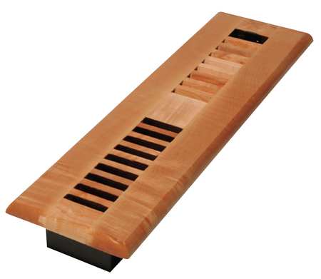 Decor Grates Floor Register, 3.75 X 15.5, Lacquered Natural, Maple Wood WML214-N