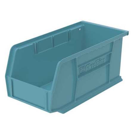 Akro-Mils 30 lb Hang & Stack Storage Bin, Plastic, 5 1/2 in W, 5 in H, Light Blue, 10 7/8 in L 30230LTBLU