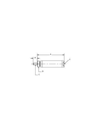 Speedaire Air Cylinder, 1 1/2 in Bore, 3 in Stroke, Round Body Single Acting NCDMB150-0300CS