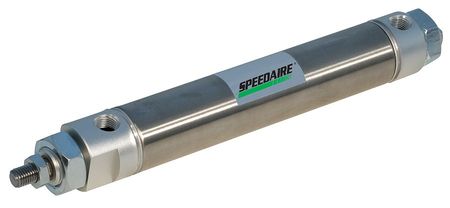 Speedaire Air Cylinder, 1 1/16 in Bore, 12 in Stroke, Round Body Double Acting NCDME106-1200