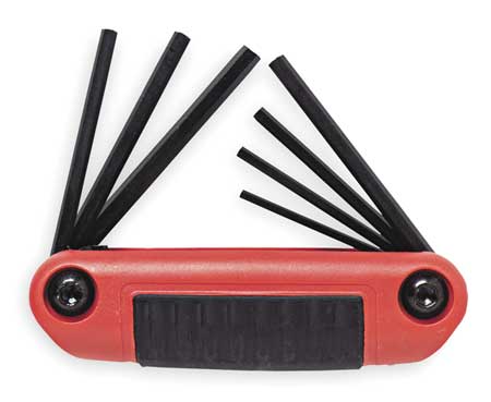 PROTO 9 Piece SAE Fold-Up Hex Key Set, J4992CG J4992CG