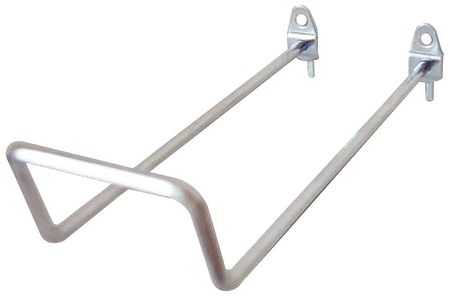 Zoro Select 5TPD6 Double Rod Pegboard Hook,2-13/16 In,PK10