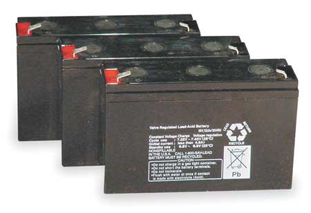 Lithonia Lighting Battery, Lead Calcium, 6V, 36A/HR. ELB 0636