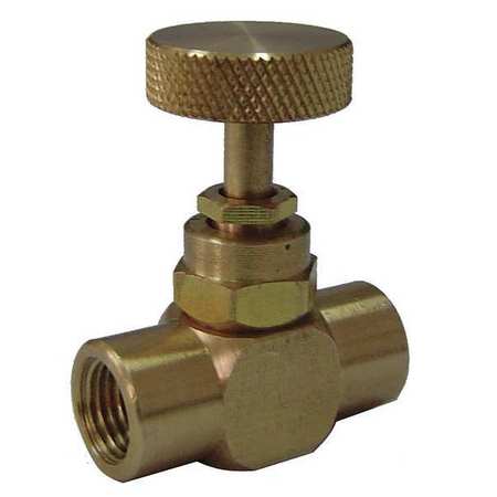 Zoro Select Needle Valve, 1/4 In NPT, 600 psi, Brass 5TUL2