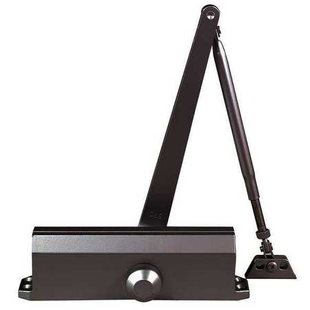 Zoro Select Manual Hydraulic Door Closer Medium Duty Interior and Exterior, Dark Bronze 5TUP0