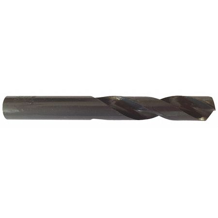 WESTWARD Screw Machine Drill Bit, 17/64 in Size, 135  Degrees Point Angle, High Speed Steel, Spiral Flute 6CXK8