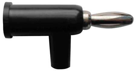 Zoro Select Banana Plug, 33VAC/70VDC, Black, PK10 5TXA1