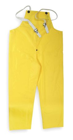 CONDOR FR Rain Bib Overall, Yellow, XL 5T924